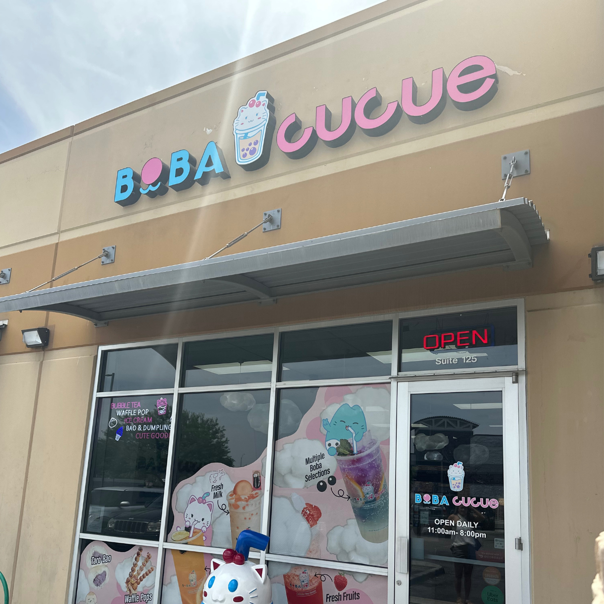 Outside of Boba CuCue building | Hello Tucson Living